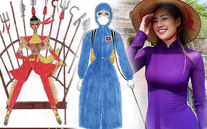 Loạt mẫu Quốc phục cho Khánh Vân tại Miss Universe được hé lộ: Bộ lấy cảm hứng từ đồ bảo hộ chiếm ưu thế, có tác phẩm gây tranh cãi