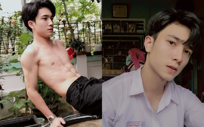 Nam sinh 2002 sở hữu body săn chắc 6 múi, góc nghiêng thần thánh đẹp tựa soái ca ngôn tình