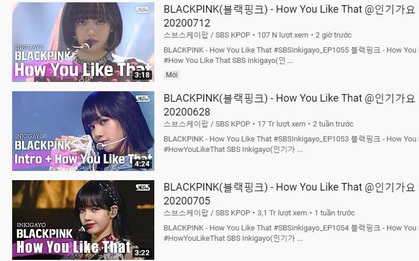 Biết rõ sức hút quốc tế của Lisa, fancam toàn view khủng nên nhà đài "ưu ái" cho chiếm trọn ảnh bìa video các sân khấu của BLACKPINK?