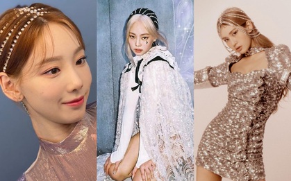 Jennie có công lăng xê mốt diện pha lê trên tóc nhưng “trùm cuối” lại là Taeyeon