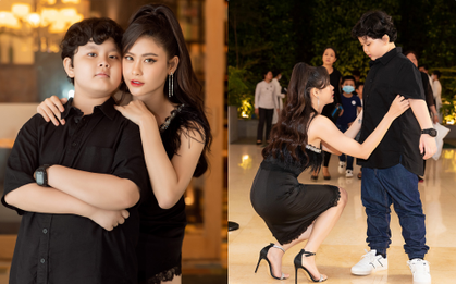 Trương Quỳnh Anh tự lái xế hộp đưa quý tử đi sự kiện: Ăn diện lộng lẫy nhưng vẫn chăm con chuẩn "mẹ bỉm"