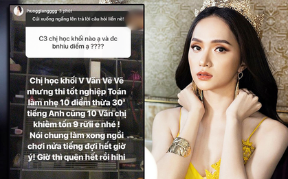 Hương Giang khoe điểm tốt nghiệp cấp 3 khủng, nhưng bị netizen "soi" chi tiết sai sai về khối học