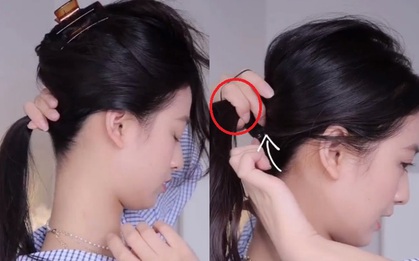 Chia 2 lớp rồi buộc để tạo độ phồng, nàng công sở sẽ có kiểu tóc đuôi ngựa sang xịn hết nấc
