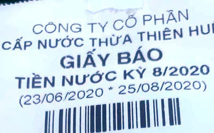 "Choáng váng" giấy báo tiền nước hơn 42 triệu đồng của 1 hộ gia đình