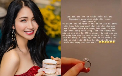 Hoà Minzy đăng status kể chuyện mất nhẫn kim cương 270 triệu, bạn thân công khai bán lại với mức giá cao hơn?