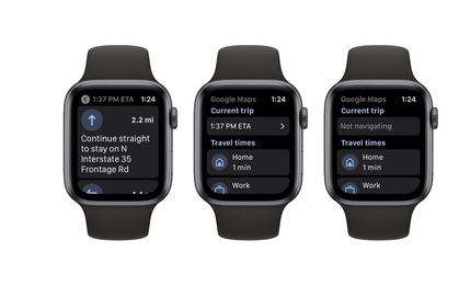 Google Maps xuất hiện trở lại trên Apple Watch