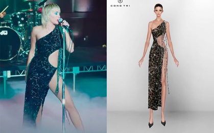 Dân tình "rụng tim" với chiếc đầm hiểm hóc Miley Cyrus vừa diện, nào ngờ đó là thiết kế của Công Trí