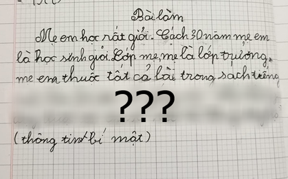 Học trò lớp 1 tả mẹ siêu lầy, đọc câu cuối ai cũng giật mình cười té ghế: Còn bé mà biết tính xa quá!