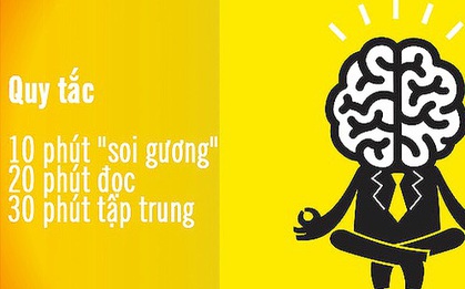 Áp dụng quy tắc 10 phút "soi gương", 20 phút đọc, 30 phút tập trung để khai phá "thiên tài" đang tiềm ẩn bên trong bạn