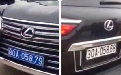 Xác minh xe sang Lexus LX570 đầu đeo biển xanh 80A, đuôi đeo biển trắng