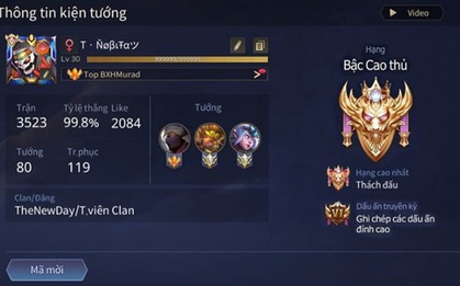 Liên Quân Mobile: Game thủ hứng "gạch, đá" vì khoe tỉ lệ thắng 99,8% sau 3500 trận ở Rank Cao Thủ