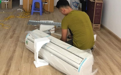 Thợ điều hòa ở Hà Nội đút túi vài triệu mỗi ngày mùa nắng nóng