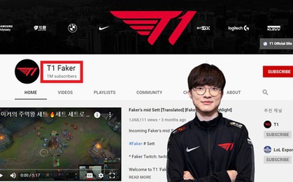 ''Chủ Tịch'' Faker chinh phục thêm một kỷ lục với việc kênh YouTube cá nhân đạt 1 triệu lượt đăng ký