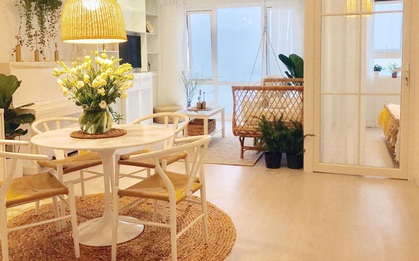 Thăm căn hộ 80m2 view sông Hồng của nữ họa sĩ trẻ ở Hà Nội, không gian đầy cỏ cây hoa lá cực chill
