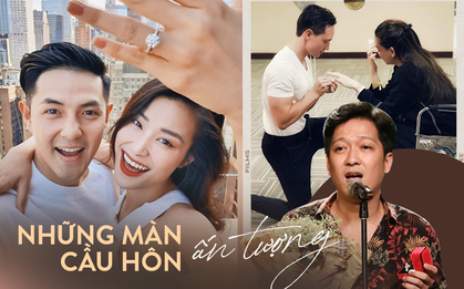 5 màn cầu hôn ấn tượng nhất Vbiz: Trấn Thành chi cả trăm triệu, Trường Giang gây tranh cãi còn Hà Hồ viral khắp MXH!