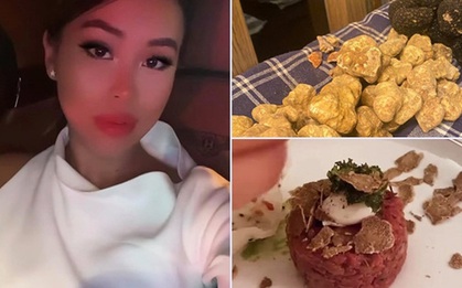 Đẳng cấp rich kid như Tiên Nguyễn: Ăn bữa tối có giá "trên trời" chỉ với 1 loại nấm đắt đỏ bậc nhất thế giới