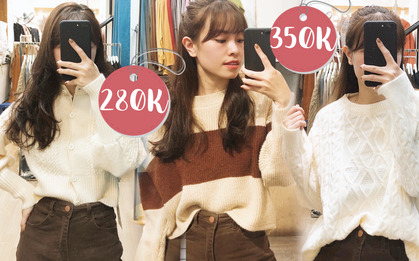 Mua áo len ở khu Chùa Láng: Chỉ từ 280K đã sắm được áo vừa xinh vừa ấm