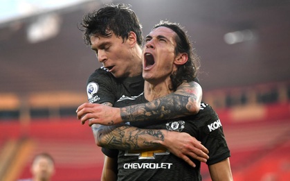Bị dẫn 2 bàn, Man Utd vẫn thắng ngược kịch tính nhờ cú đúp giàu cảm xúc của Cavani