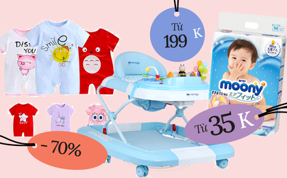 Sale 12/12 sắm đồ cho bé rẻ lắm, từ 35K đã mua được rồi!