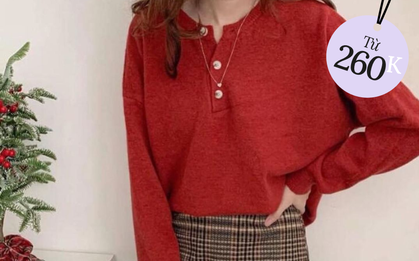 Sắm áo len màu đỏ lúc này là "perfect": Vừa đón gió mùa vừa tiện diện chơi Noel