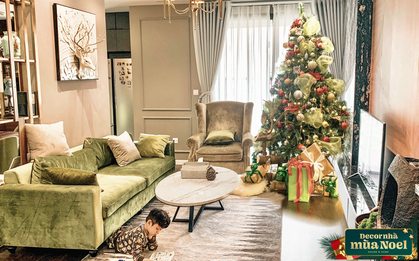 Mẹ đảm trang hoàng nhà Noel sang và xinh lung linh nhưng nhan sắc của cậu con trai đã chiếm hết spotlight, dân tình thi nhau thả tim