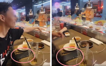 Cố tình quên điện thoại trên băng chuyền lẩu, 5 phút sau chàng trai nhận về món đồ không ngờ và cái kết khiến dân mạng bực mình