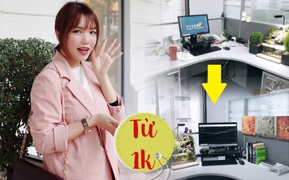 Hằng Lee ra tay cải tạo bàn làm việc của ông xã: Toàn đồ rẻ nhưng thành quả sang xịn bất ngờ