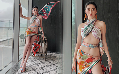 Lương Thuỳ Linh quấn khăn trăm triệu khoe đôi chân dài nhất nhì Vbiz, nhưng nhìn mà lo thay vì cắt xẻ đầy "hiểm hóc"