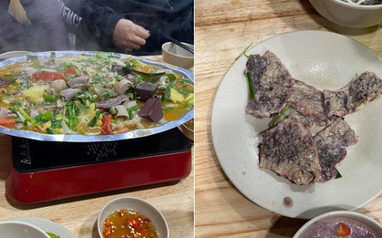 Háo hức đi ăn lẩu lòng bò vì quảng cáo hấp dẫn, cô gái Hà Nội phát hoảng vì miếng nầm đổi màu xanh tím thâm, song giải thích của quán khiến cô nàng ngơ ngác