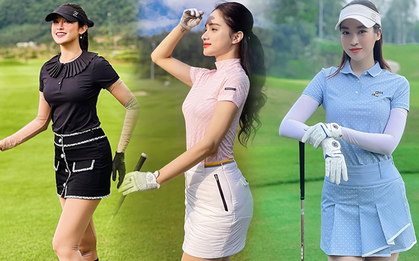 "Thảm golf" Vbiz chứng kiến màn so kè visual của dàn mỹ nhân: Đỗ Mỹ Linh - Hương Giang bất phân thắng bại, Hiền Hồ lộ diện thế nào đây?