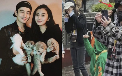 Bắt gặp Angela Baby cùng Huỳnh Hiểu Minh đưa con trai đi chơi, bức ảnh không PTS tiết lộ nhan sắc gây tranh cãi