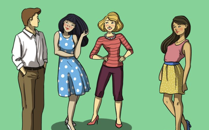 "Chàng trai đang thích ai trong 3 cô gái?" - Đoán đúng chứng tỏ IQ của bạn cực cao!