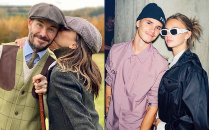 Vợ chồng Beckham vừa khoe ảnh mùi mẫn, 2 cậu ấm cũng đua nhau phát "cẩu lương" nhưng tất cả đều thua... visual ông bố U50