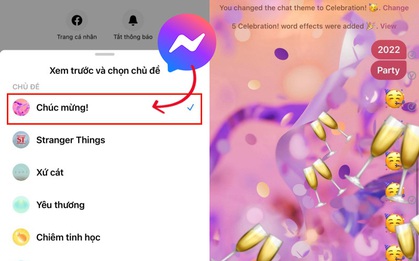 Messenger vừa update thêm theme mới siêu xinh dành cho những buổi tiệc tùng cuối năm, check xem tài khoản của bạn đã có chưa?
