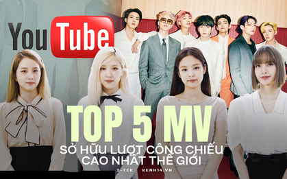 Top 5 MV có lượt xem công chiếu cao nhất thế giới: BLACKPINK bị BTS áp đảo dù kênh YouTube có lượng subscribe khủng hơn rất nhiều!