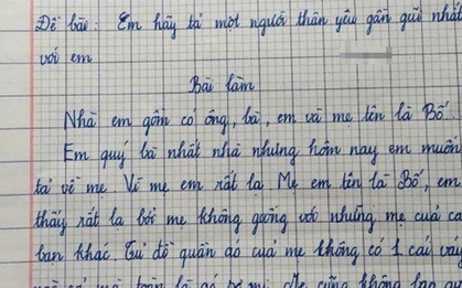 Cô giáo "đứng hình" trước bài văn tả mẹ của học sinh: Em đánh răng thì mẹ đứng cạo râu