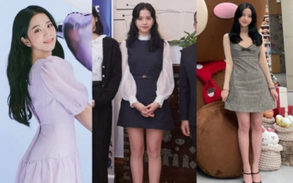 Jisoo lại đổi style diện váy, chuyển hẳn sang hệ tiểu thư nhà giàu chứ không còn xì tin như trước kia nữa