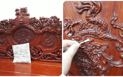 Cơn ác mộng mang tên vệ sinh đồ gỗ dịp Tết: Dùng hết 4 gói tăm bông mới "xử lý" xong 1 chiếc ghế