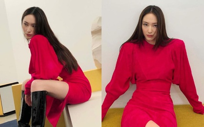 “Công chúa băng giá” Krystal đăng ảnh mới sexy, ai dè gây tranh cãi: Lộ bờ vai thô như đàn ông hay bị bộ váy “dìm”?