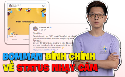 Bomman giải thích status "đêm kinh hoàng", khẳng định không phải chuyện nhạy cảm liên quan đến Minh Nghi như dân mạng đồn thổi
