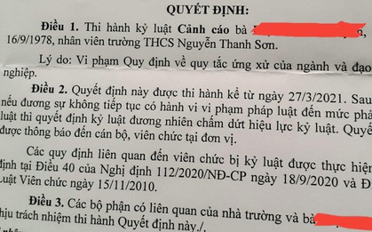 Kỷ luật nữ nhân viên tố cáo hiệu trưởng gửi video nhạy cảm