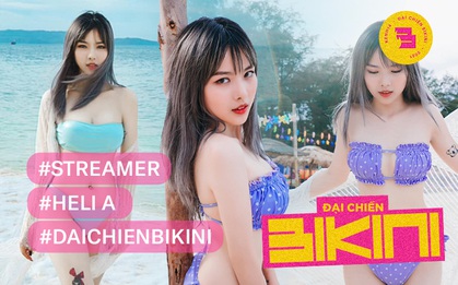 Xuýt xoa với streamer Heli A trong bộ hình bikini, khoe trọn vòng 1 căng tràn, sexy!