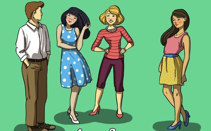 Câu đố mẹo: "Chàng trai đang thích cô gái nào?", đáp án siêu dễ chỉ 1 dòng giải thích thôi!