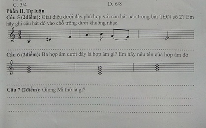 Học trò "khóc thét" trước đề Âm nhạc dạng trắc nghiệm, đọc qua tưởng dễ nhưng kiếm 10 điểm khó lắm