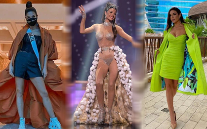 Á hậu 1 Miss Universe 2020 từng diện quốc phục gây "đau mắt", hành trang chinh chiến chỉ hơn 10 bộ đồ