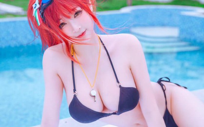 Ngắm mỹ nhân Azur Lane da trắng, mặt xinh, diện bikini khoe vòng một cực sexy