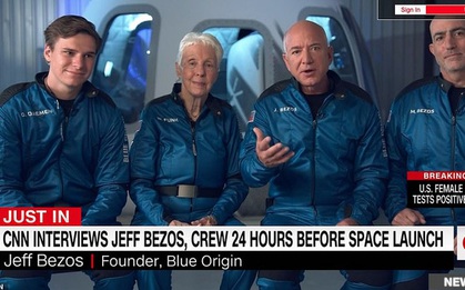 Jeff Bezos trả lời độc quyền CNN trước chuyến bay lên vũ trụ tối nay: "Bạn bè khuyên tôi ĐỪNG ĐI!"