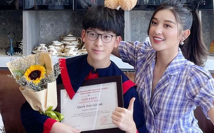 Có em trai đã học giỏi còn như hot boy, Á hậu Huyền My nay vội khoe luôn kết quả thi tốt nghiệp THPT đáng gờm của cậu em?