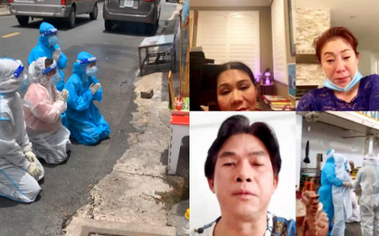 Tang lễ gấp rút của NS Bạch Mai: Bình Tinh suy sụp bên bàn thờ lập vội cho mẹ, NS Ngọc Huyền - Thoại Mỹ bật khóc nức nở
