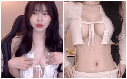 Mặc như không mặc, diện áo siêu "hư" lên sóng, nữ streamer gợi cảm bị cấm kênh ngay sau đó
